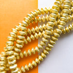 8mm Brushed Gold Bicone Strand