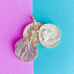 22mm Satin Gold Treasure Coin Charm