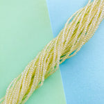 2mm Buttercream Faceted Chinese Crystal Rondelle Strand