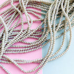 3mm Glittery Gray Faceted Chinese Crystal Strand