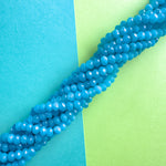 8mm Turquoidse Dyed Jade Rondelle Strand