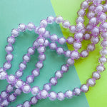 12mm Orchid Purple Resin Faceted Strand