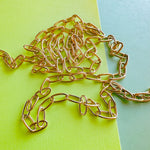 11mm Shiny Gold Rounded Paperclip Chain