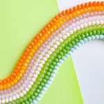 8mm Faceted Crystal Rondelle Rainbow Meadow 8 Strand Bundle