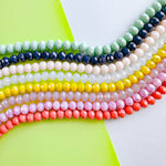 8mm Faceted Crystal Rondelle Rainbow Essentials 8 Strand Bundle