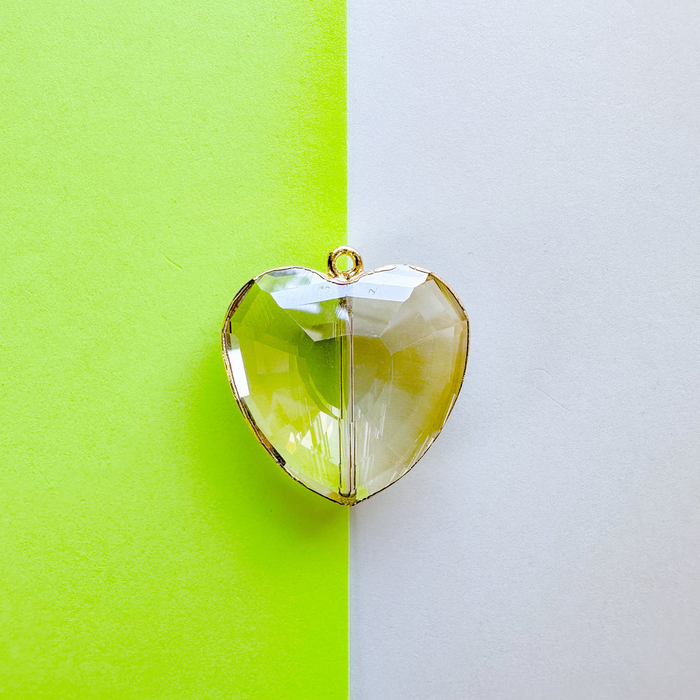 32mm Crystal Heart Pendant