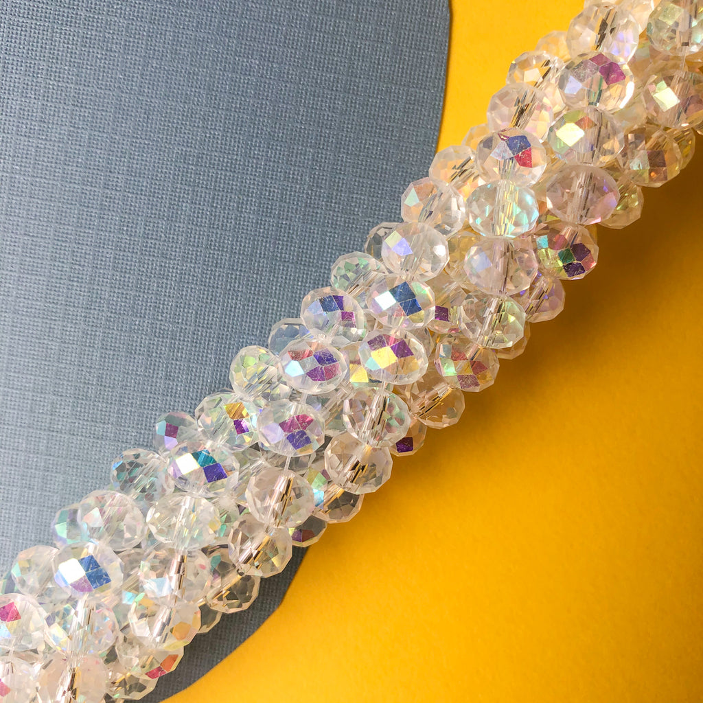 5) 20mm Shiny AB Transparent Beads – LBL Creations