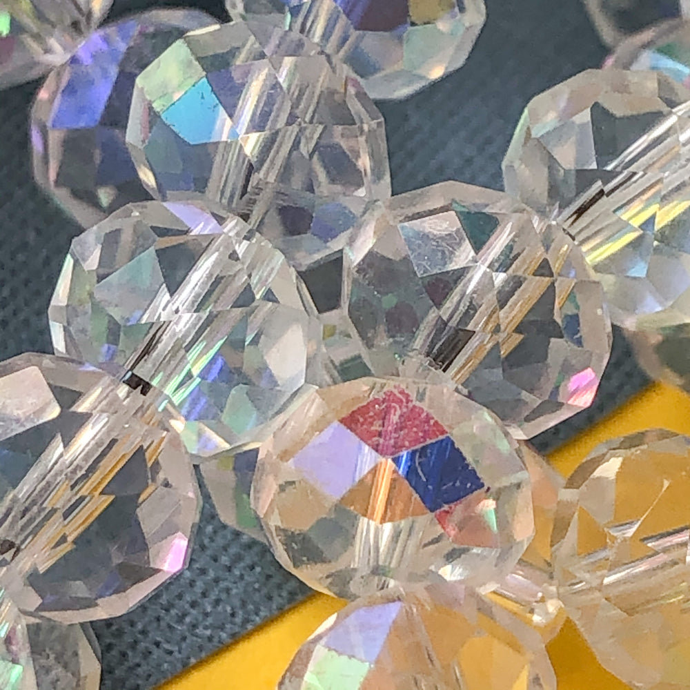 8mm Transparent AB Finish Faceted Chinese Crystal