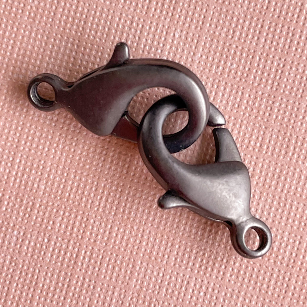 15mm Brushed Gunmetal Lobster Claw Clasp - 4 Pack – Beads, Inc.