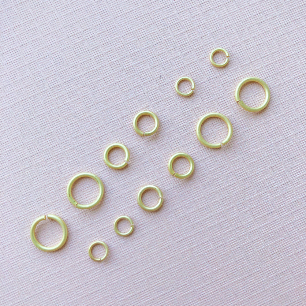 Brushed Gold Open Jump Rings - Pack of 20