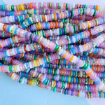 6mm Multi Stone Candy Rondelle Disc Strand