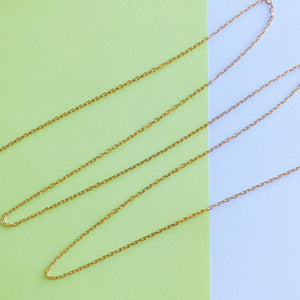 4mm Shiny Gold Paperclip Chain