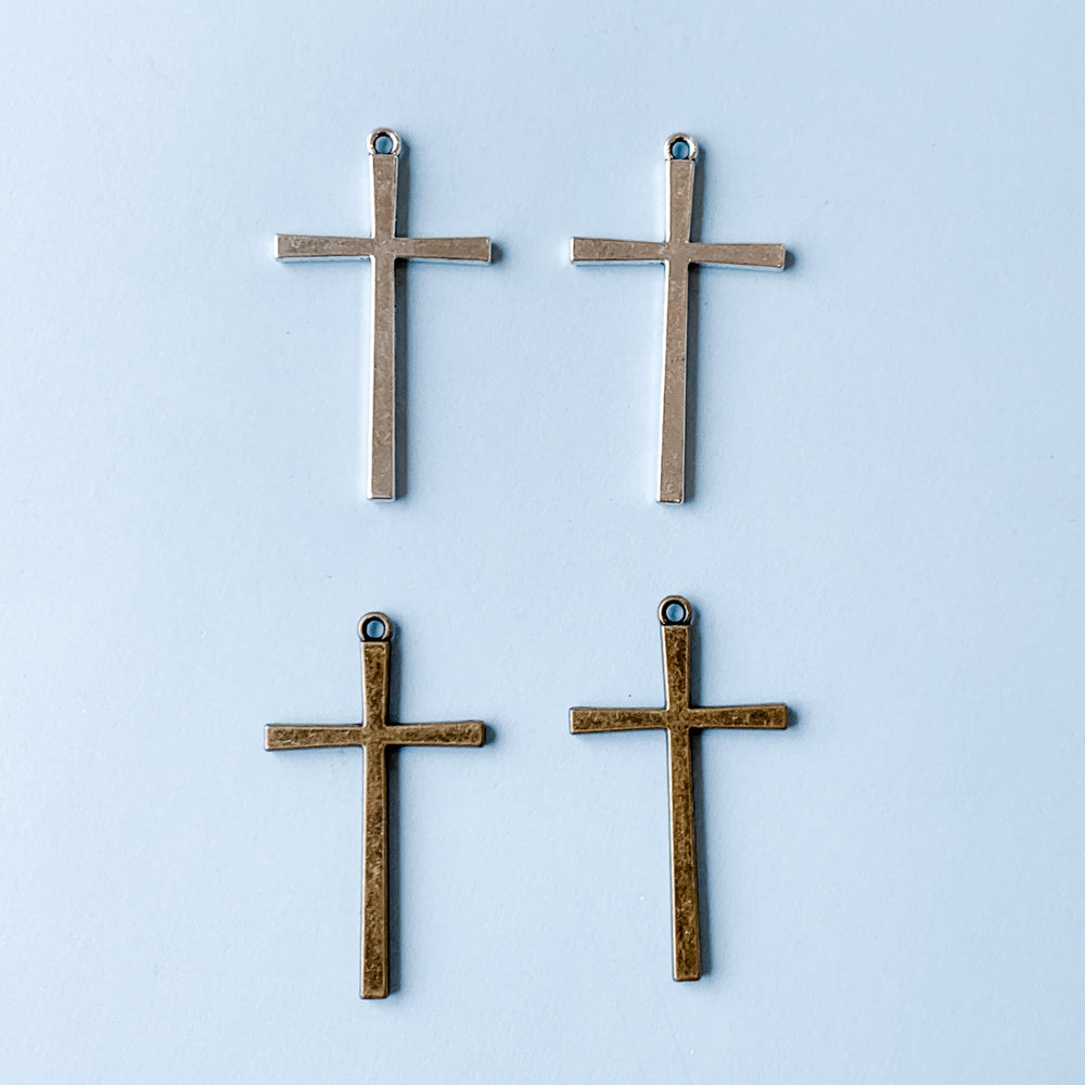 Thin Pewter Crosses - Pack of 2 - Beads, Inc.