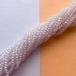 4mm Baby Pink AB Faceted Chinese Crystal Rondelle Strand