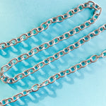8mm Silver Plated Twist Link Aluminum Circle Cable Chain