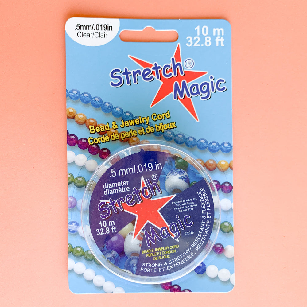 Stretch Magic Clear .5mm Spool - 10m - Pack of 2 - Christine White Style