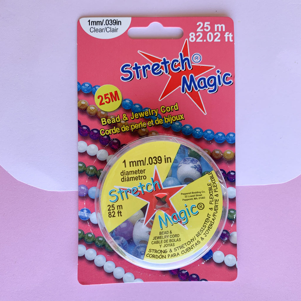 Stretch Magic 1mm Stretchy Beading Cord, 5m, Clear (2)
