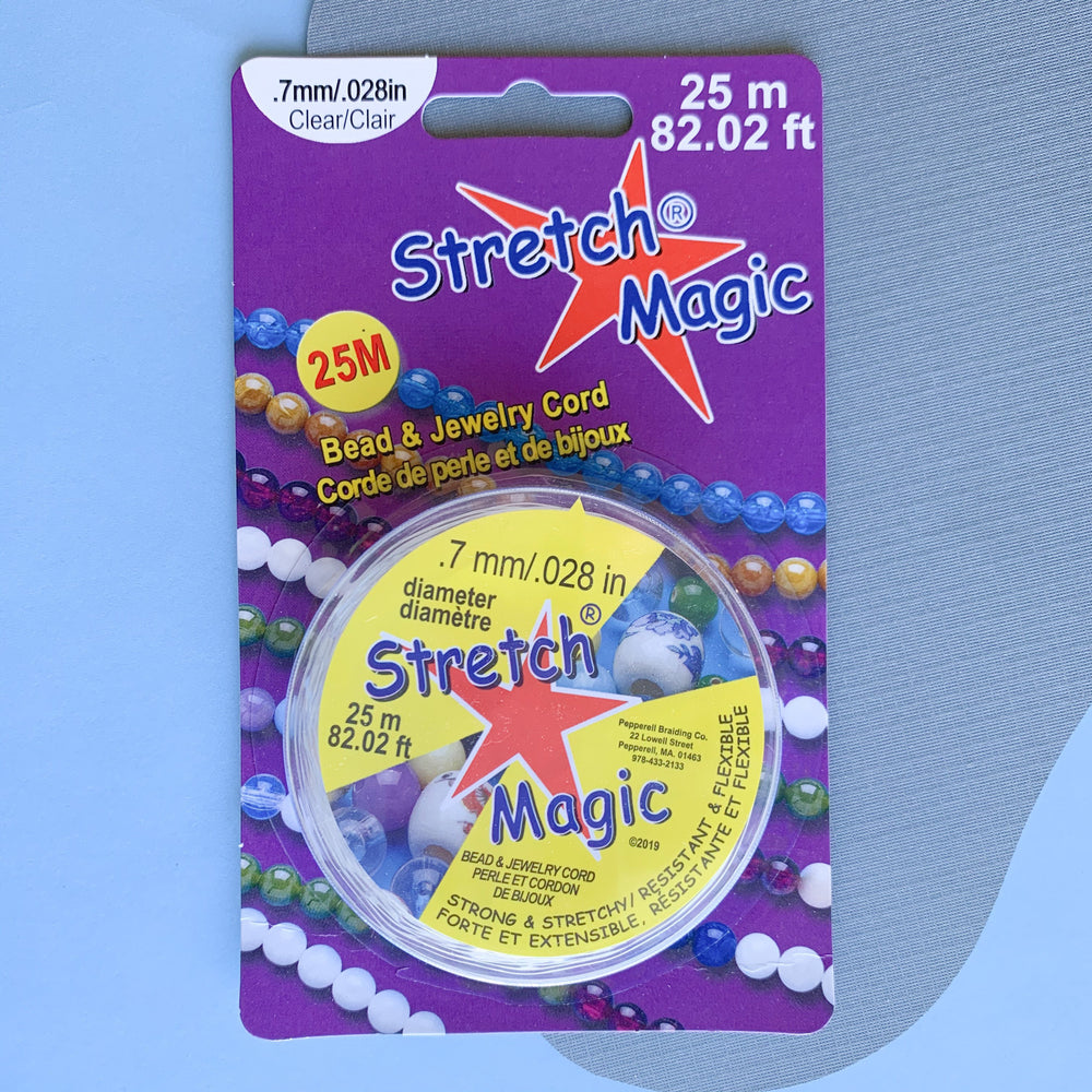 Stretch Magic .7mm Clear Spool - 25m - Christine White Style