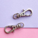 Distressed Silver Swivel Lobster Claw Clasp 2 Pack