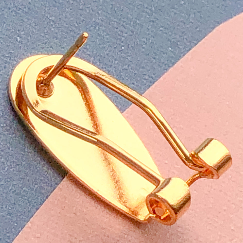 Gold Plated Omega Earring Post-Backs - 4 Pack - Christine White Style