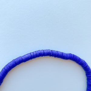 6mm Blue Pantsuit Polymer Clay Heishi Strand