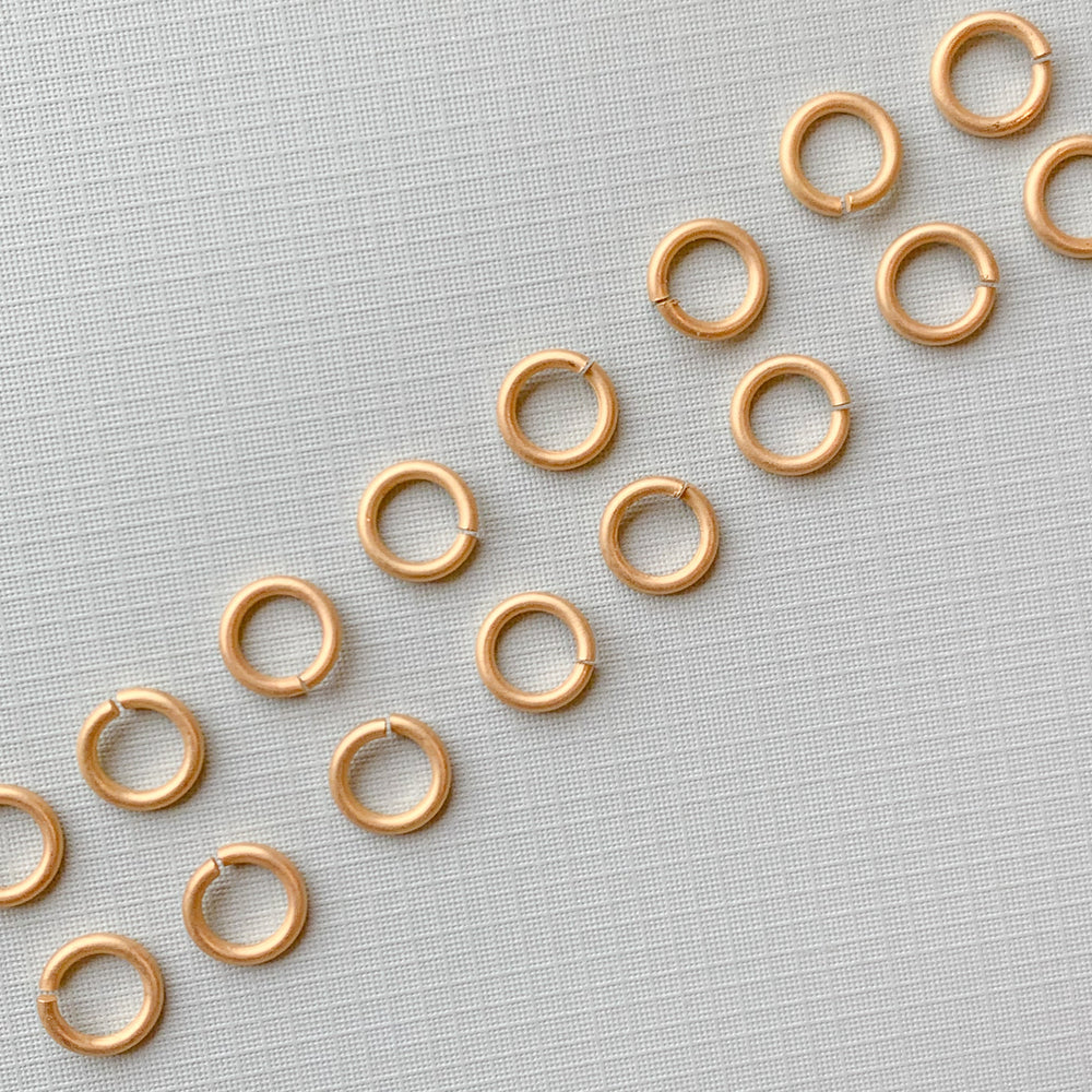 12mm Heavy Duty Open Jump Ring Brushed Gold - Pack of 20