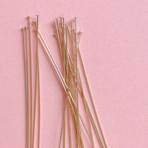 2-3" Gold-Filled Headpin - Pack of 20 - Christine White Style