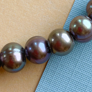 9mm Cappuccino Large Hole Freshwater Pearl Strand