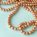 4mm Caramel Freshwater Pearl Rounds Strand