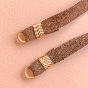 10mm Chocolate Natural Suede Strap