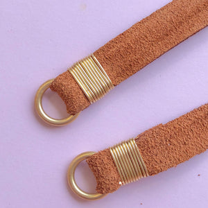 10mm Tawny Natural Suede Strap