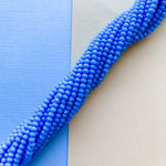 4mm Opaque Prussian Blue Faceted Chinese Crystal Strand
