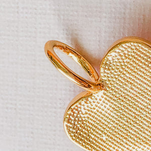 14mm Pink Enamel Gold Heart Pendant