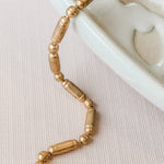 2mm Brushed Gold Ball & Cylinder Chain - with Connector - Beads, Inc.
