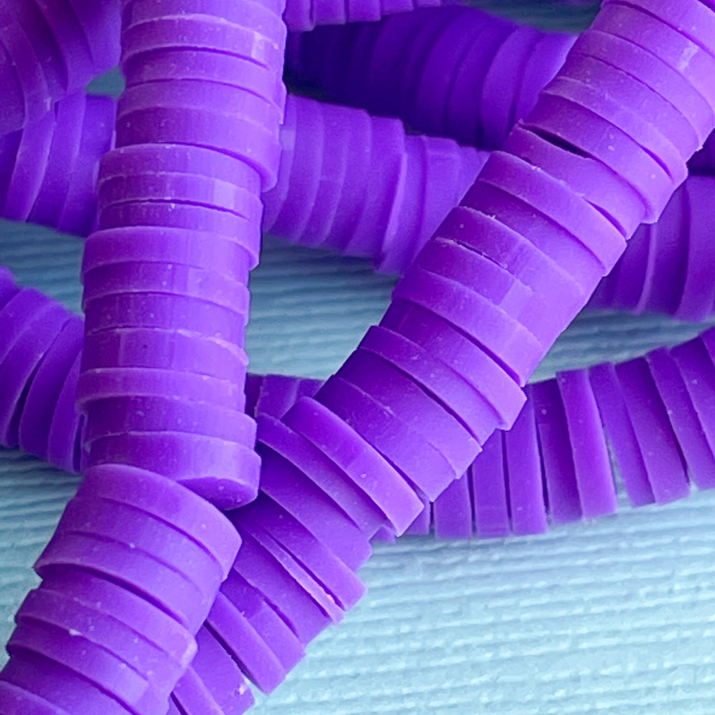 6mm True Purple Polymer Clay Heishi Strand Beads, Inc.