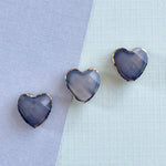 12mm Steel Gray Faceted Crystal Bezel Heart - 3 Pack