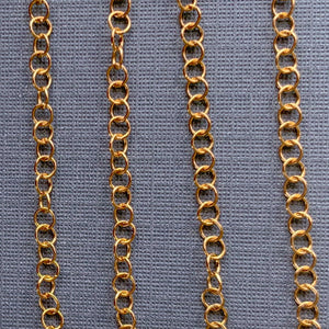 3mm Shiny Plated Gold Round Chain