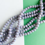 8mm Iridescent Lilac Faceted Chinese Crystal Rondelle Strand