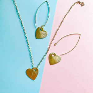 21mm Brushed Gold Heart - 3 Pack