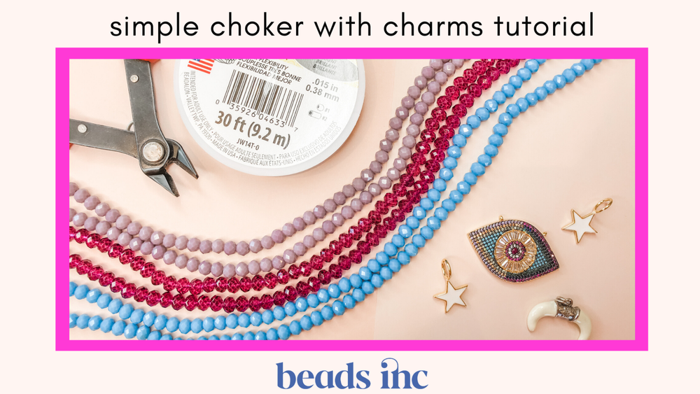beginner beading tutorial. jewelry making with beads. crystal