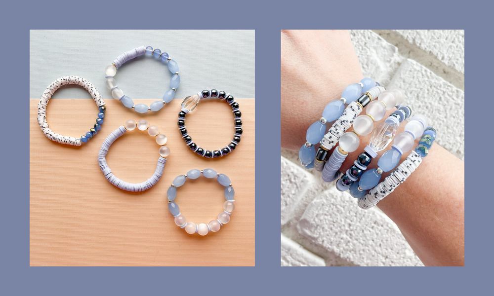 Jewelry Making Tutorial: Very Peri Stretchy Bracelet Stack – Beads, Inc.