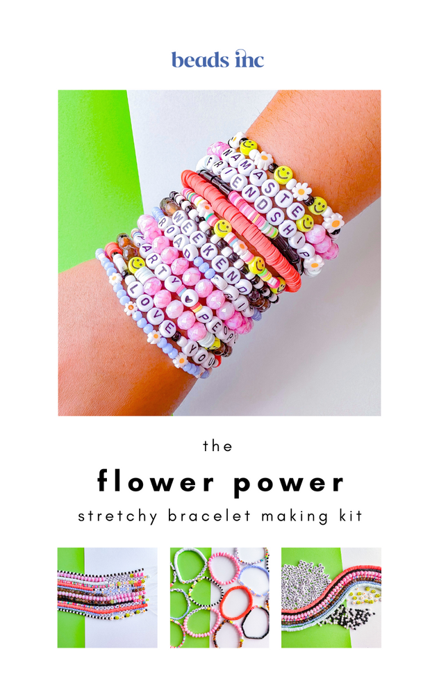 The Flower Power Stretchy Bracelet Making Kit