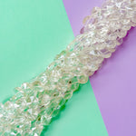 11mm Candlelight Clear Faceted Crystal Coin Strand