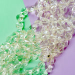 11mm Candlelight Clear Faceted Crystal Coin Strand