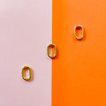 22mm Shiny Gold Charm Enhancer Oval Pushgate Clasp