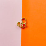 22mm Shiny Gold Charm Enhancer Oval Pushgate Clasp