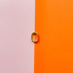 22mm Shiny Gold Charm Enhancer Oval Pushgate Clasp