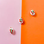 28mm Hand-painted Porcelain Cherry Tomato Charm