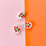 28mm Hand-painted Porcelain Cherry Tomato Charm