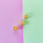 14mm Shiny Gold Basket Charm